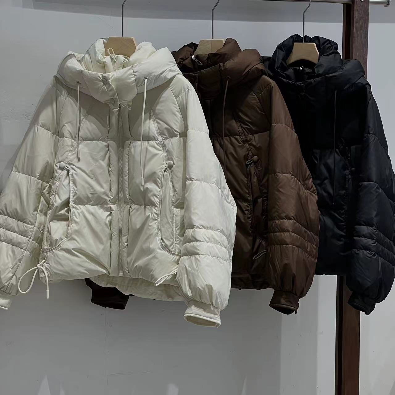 【ATAYI】2024冬季新款白鸭绒羽绒服休闲3307#连帽宽松