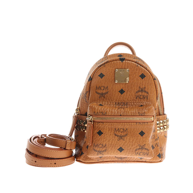 胖虎美王/MCM/95新/公价7200/其他PVC拼皮/双肩包/882309200141