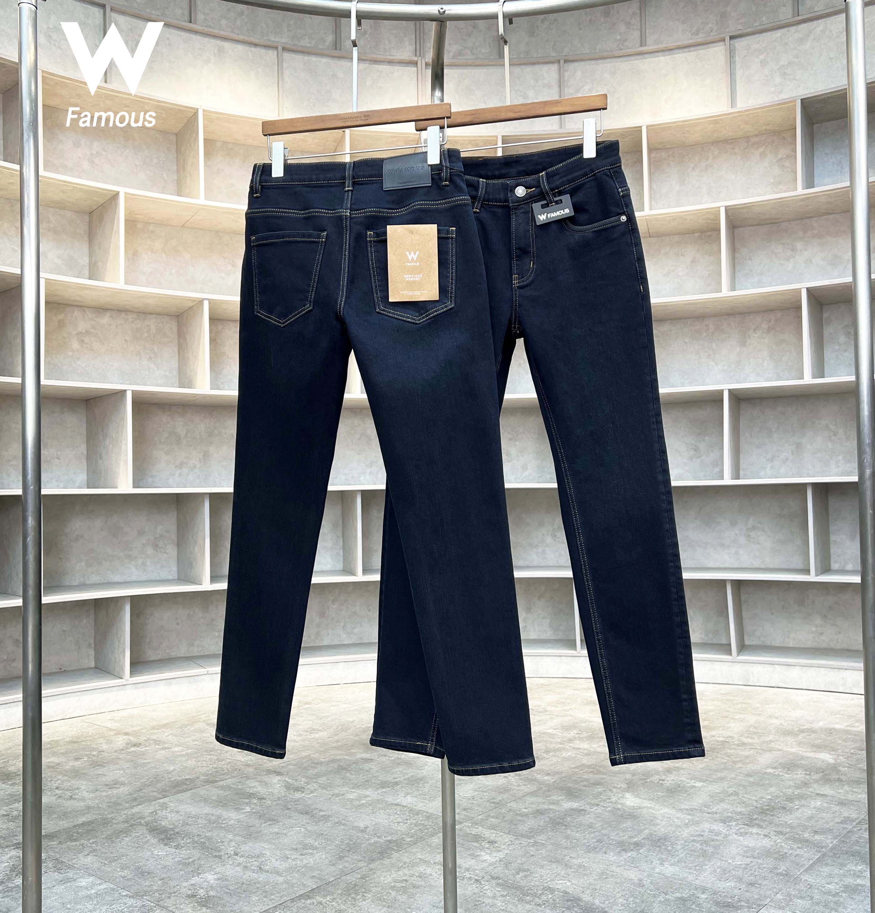 【早春上新】5803 - 13.5安/海军蓝/九分半/长裤/修身直筒牛仔裤