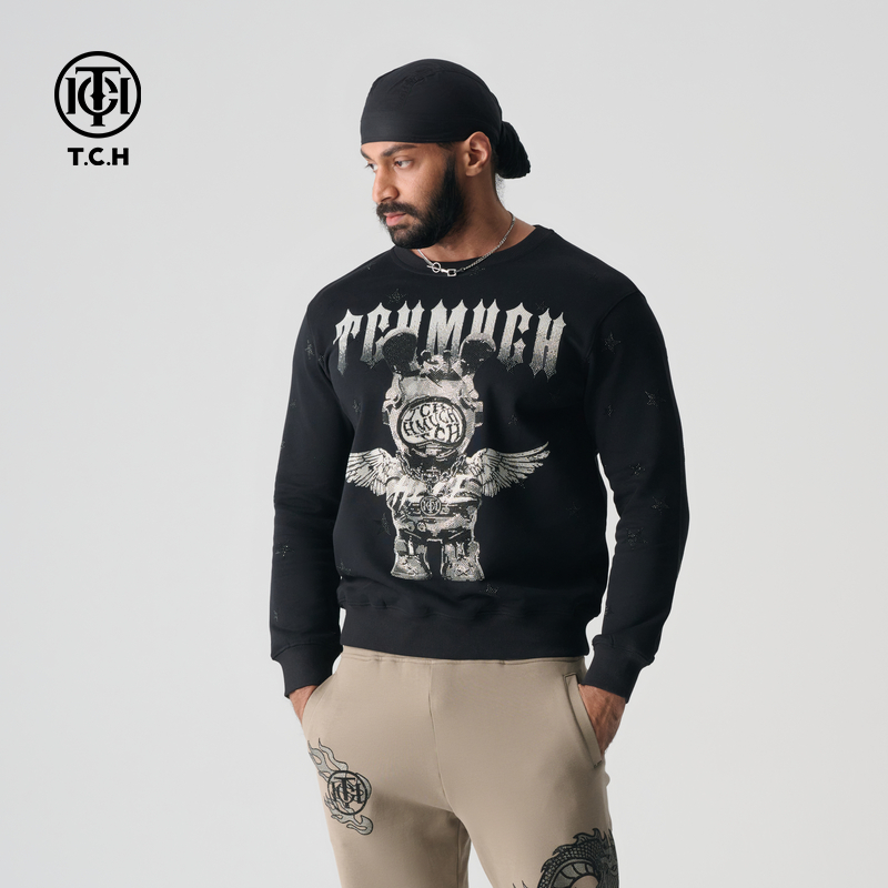 TCH服饰店播-25新款潮流印花经典系列圆领衫上衣T72A116046