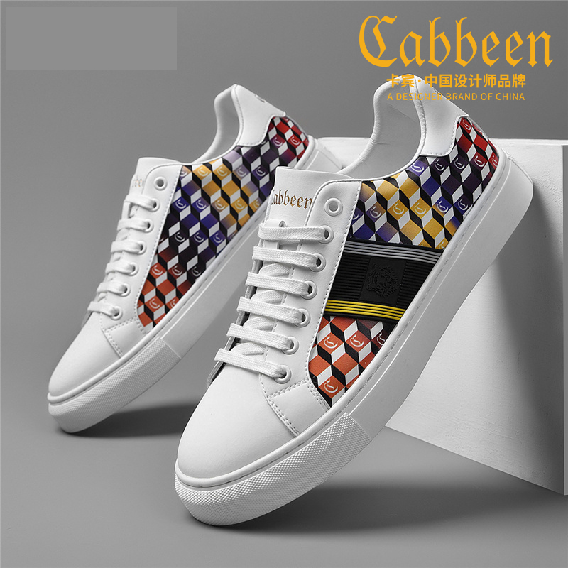 Cabbeen/卡宾复古板鞋夏季透气男士休闲鞋低帮男鞋2022年新款潮流