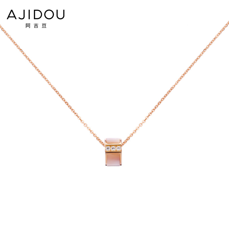 合金项链 阿吉豆小蛮腰项链轻奢简约设计感锁骨链镶钻【ZYE】