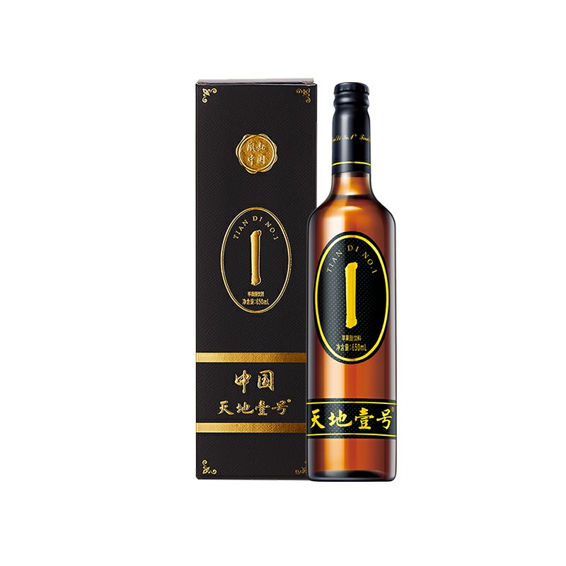 【非卖品】天地壹号 苹果醋饮料黑金650ml*1瓶 古法送礼 百元醋饮