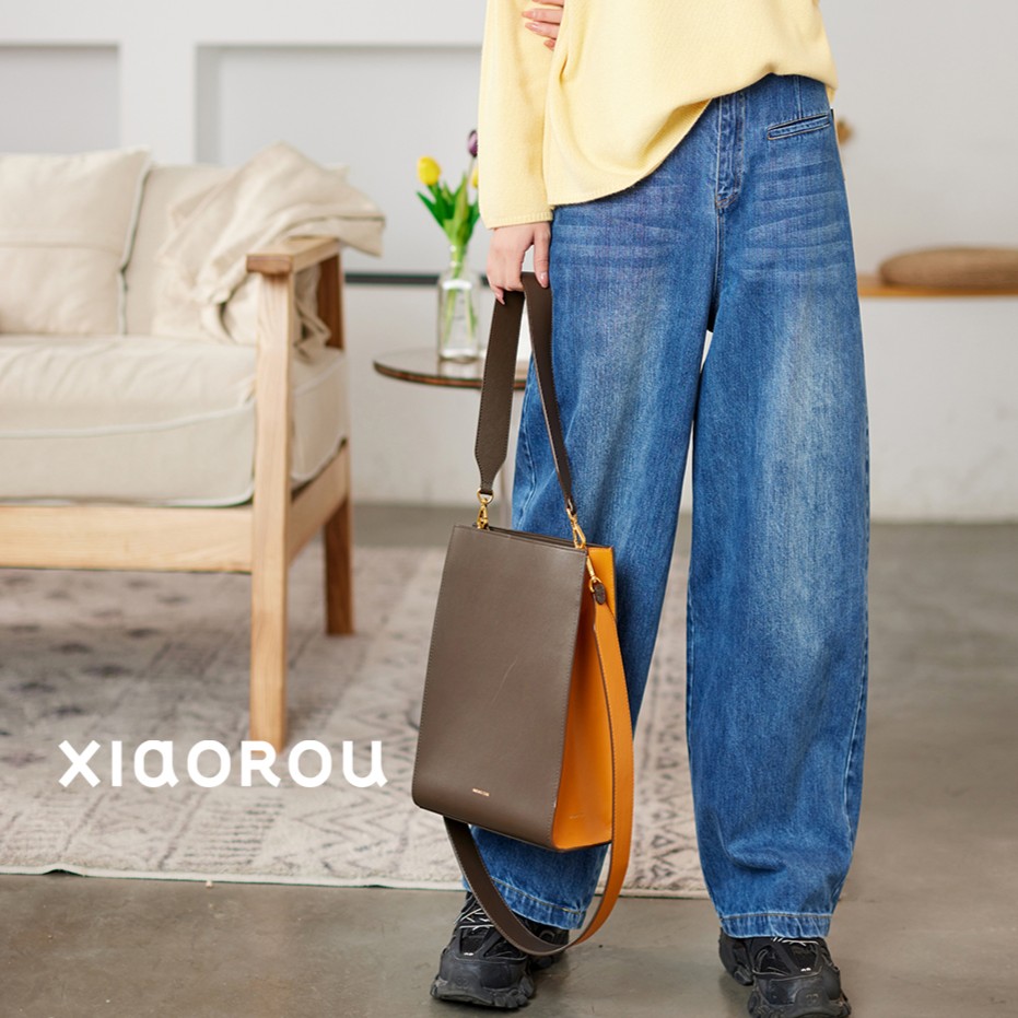 XIAOROU/小柔H1978阔腿牛仔裤水洗春装设计师设计师复古