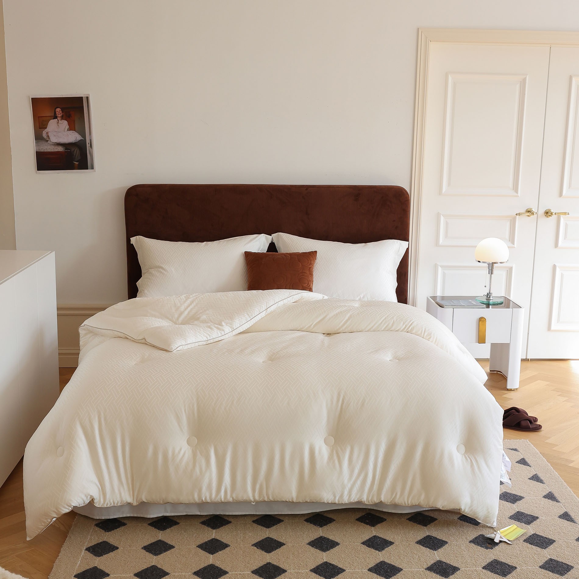 玖寐【豆皇】吸湿保暖/55%大豆纤维被 澳棉天丝贡缎提花面料 高货