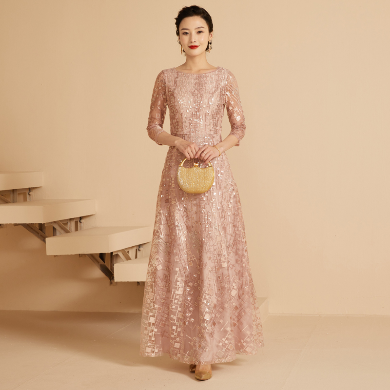 婚礼妈妈礼服年轻高贵大码结婚妈妈装婚宴气质喜婆婆喜妈妈婚宴装