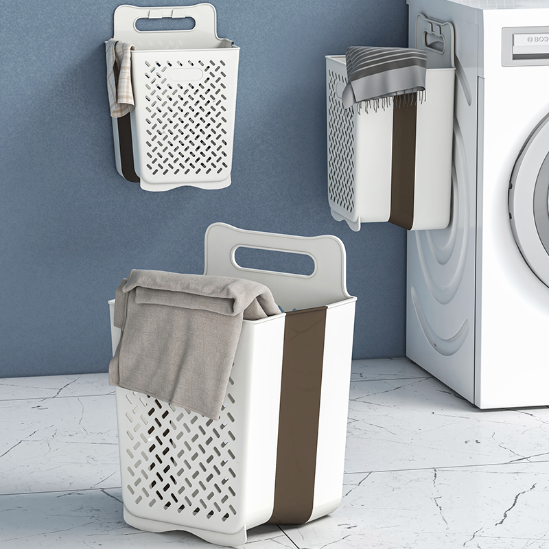 脏衣篮可折叠家用浴室脏衣篓收纳筐子卫生间换洗装衣服桶墙壁挂式