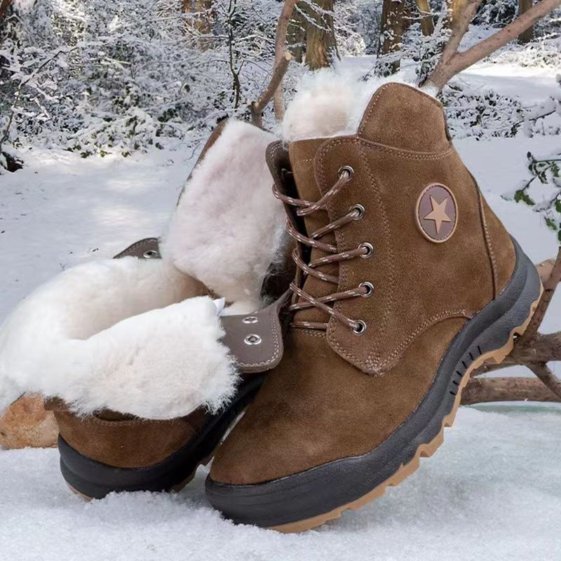 宁198牛皮雪地靴
