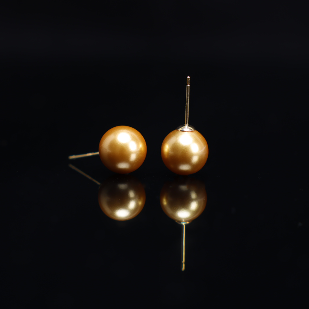 925银耳饰 「女款小众首饰」简经典时尚素款百搭羽黄（12）耳钉-B4