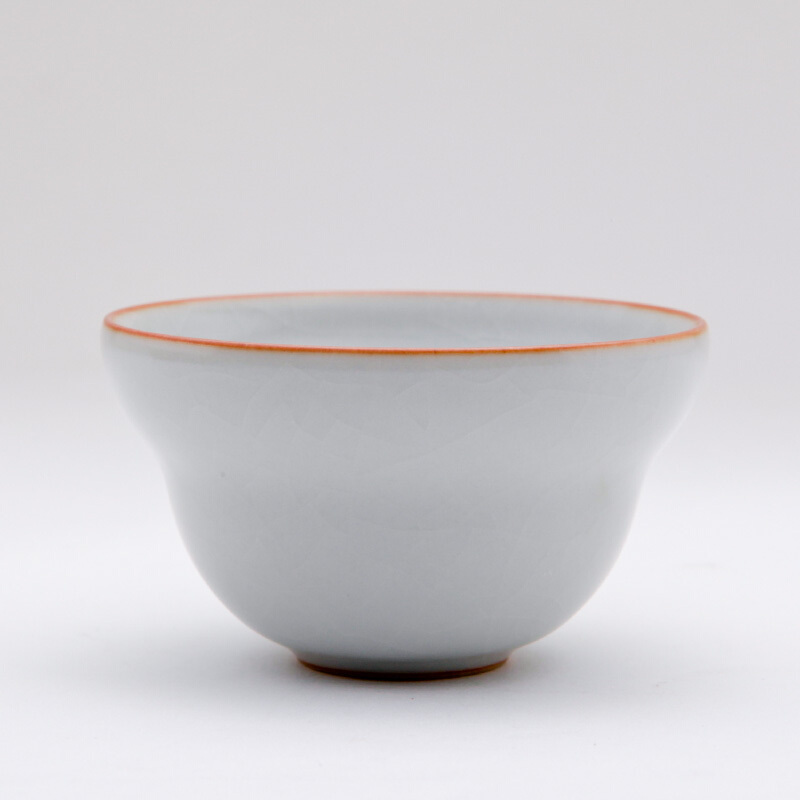 官方台湾柏采汝窑冬青釉开片品杯功夫茶具主人杯品茗杯BR158E