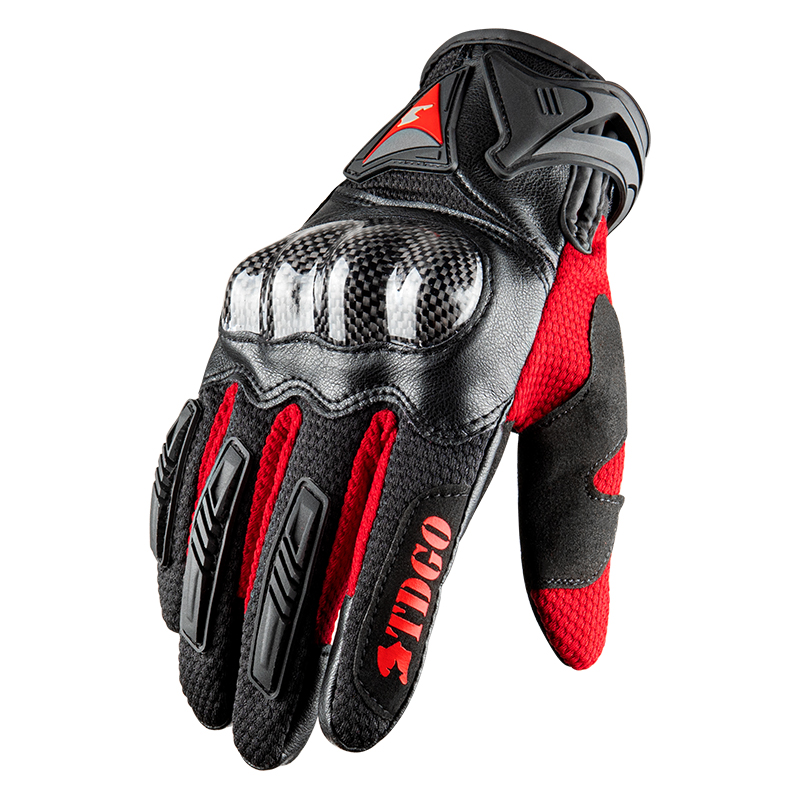 摩托车手套夏季复古男款骑行手套碳纤维护壳防摔骑士机车装备触屏