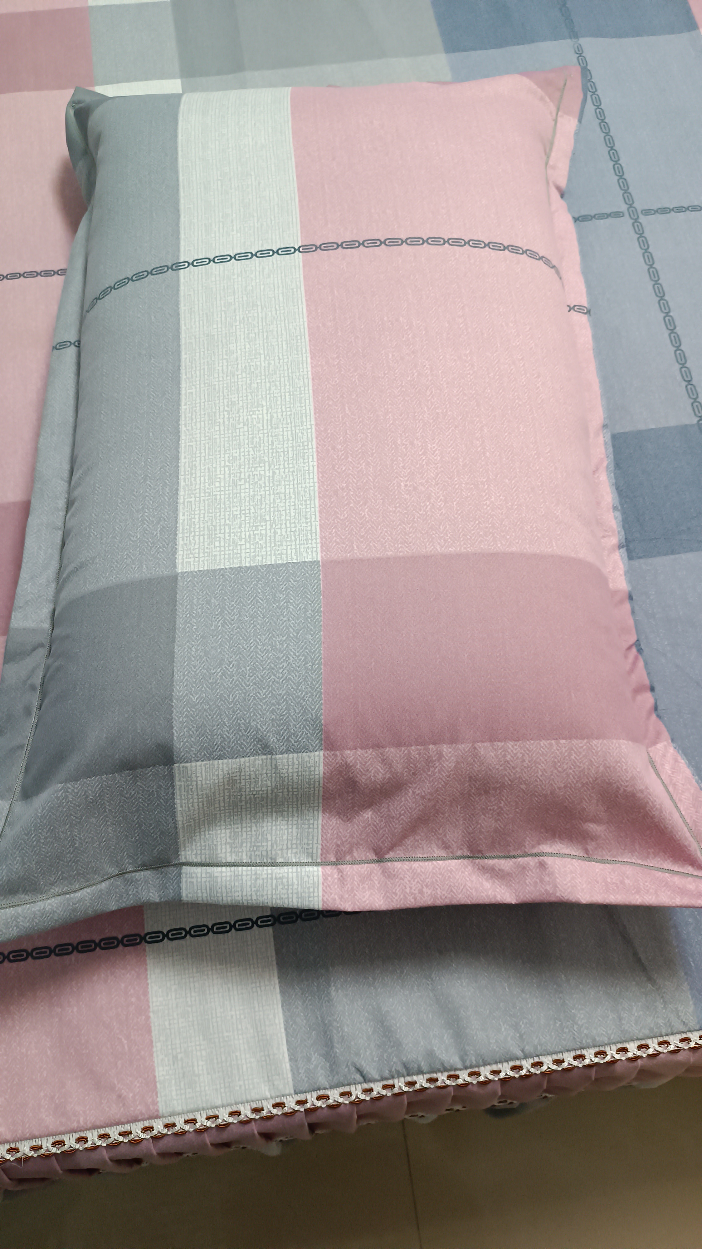 枕套，50X80cm，床罩配套枕套，一对装枕头大号加厚透气斜纹学生