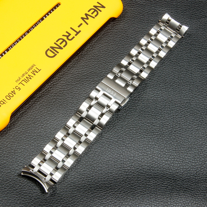 适配ts 1853库图男T035表带T035627 T035617 407A钢带22 23 24mm