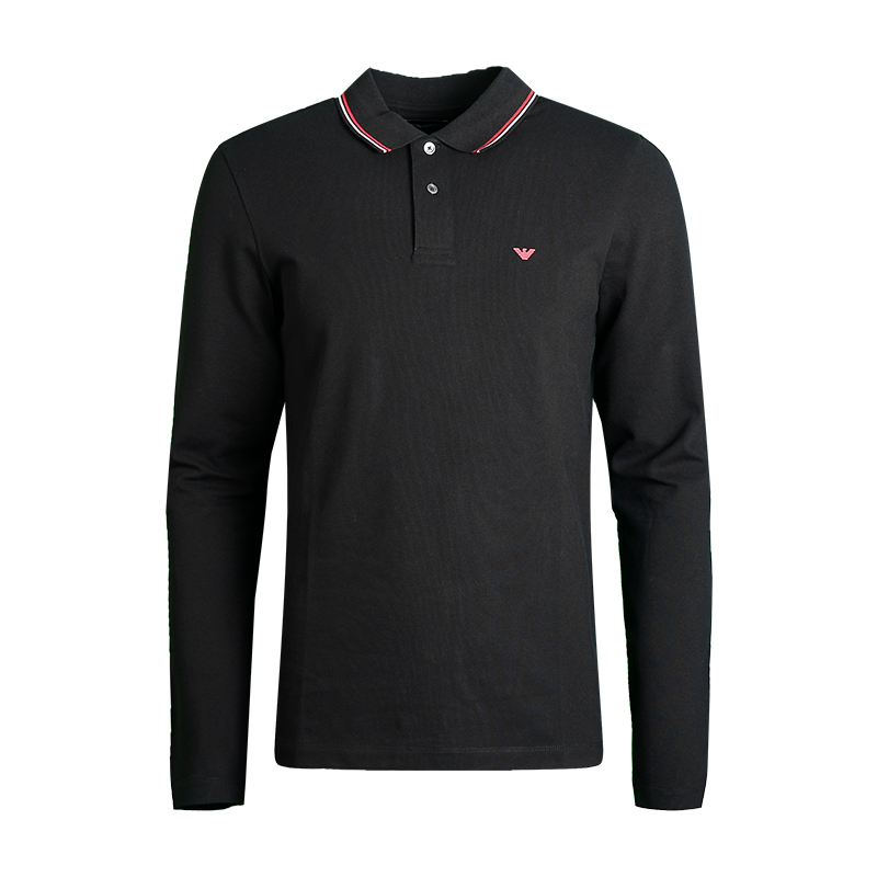 Emporio Armani/安普里奥·阿玛尼男EA商务休闲小标翻领长袖POLO衫