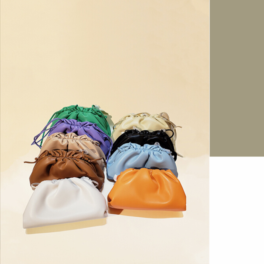 （佳姐推荐）云朵包 2022新款饺子包女真皮褶皱软皮单肩斜挎小包