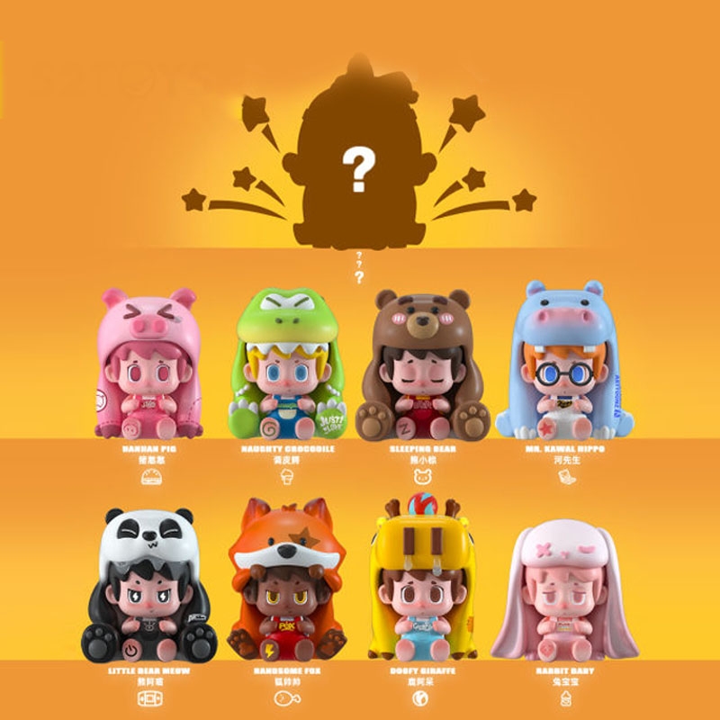 新款包邮NONO的悠闲生活盲盒 兔子熊猫河马潮玩手办动物公仔