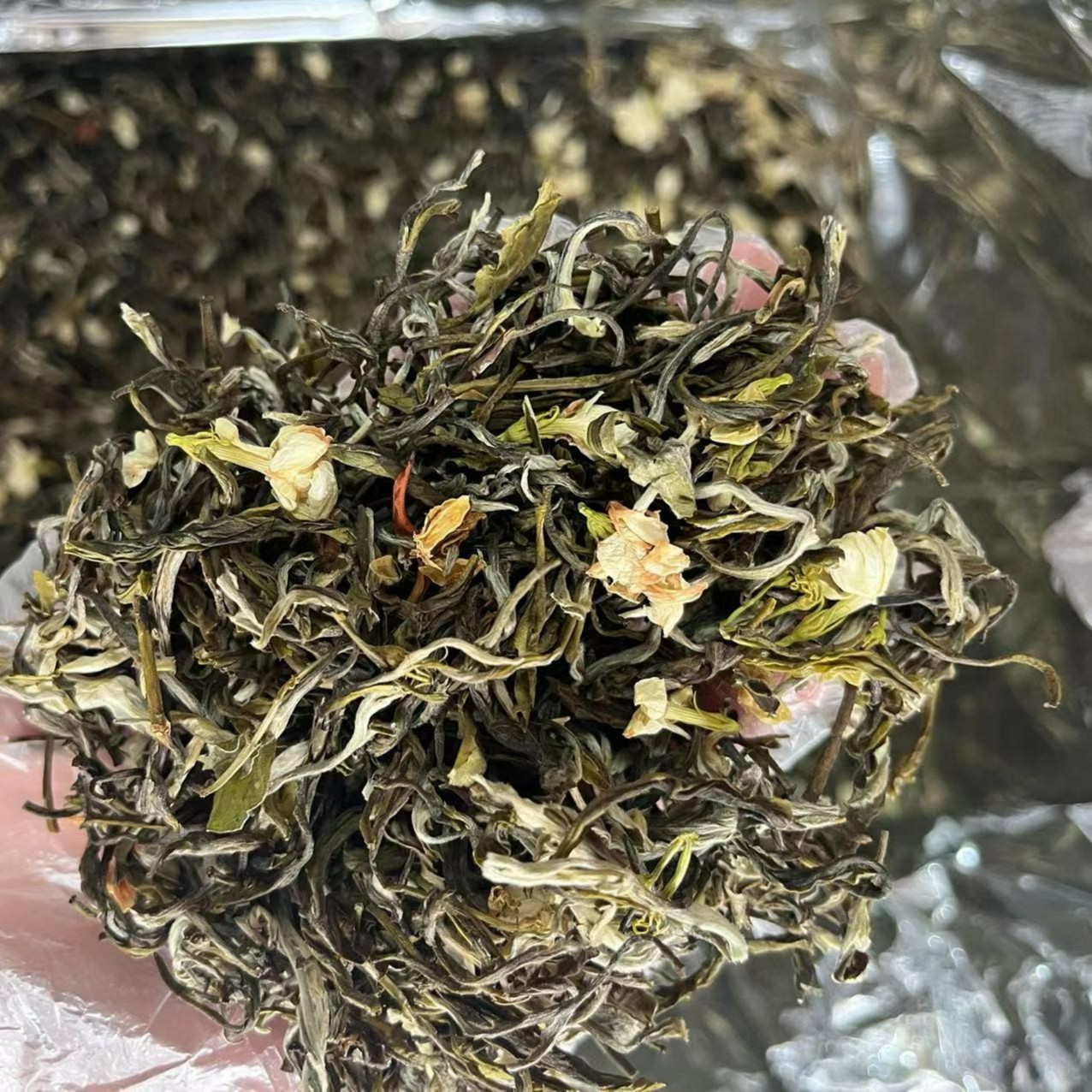 浓香茉莉黄山芽金丝银钩袋装浓香型五窨一提口粮茶250g茶厂耐泡