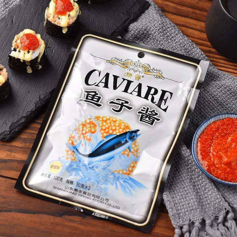 菇香鱼子酱100g即食番茄味寿司鱼籽酱寿司材料食材紫菜包饭营养