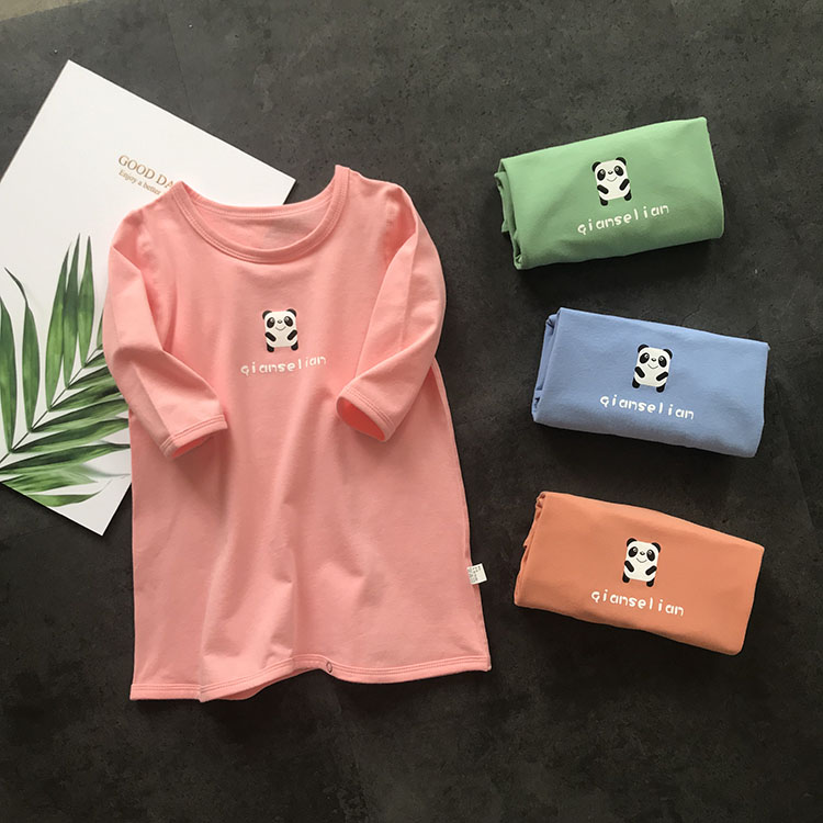 2021印花防踢睡裙春秋儿童儿童睡裙棉时尚宝宝学生女孩