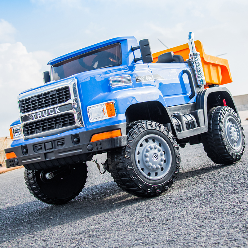 儿童电动汽车四轮越野翻斗车大人小孩宝宝遥控玩具车可坐人儿童车