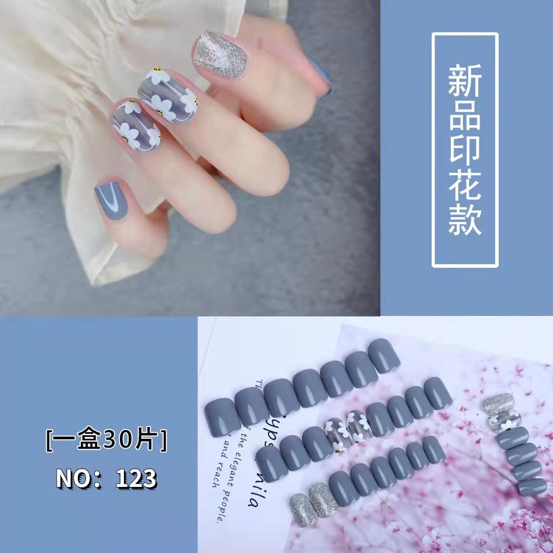 （空气软甲）小雏菊闪粉跳片  30片装显白气质学生森系穿戴美甲贴