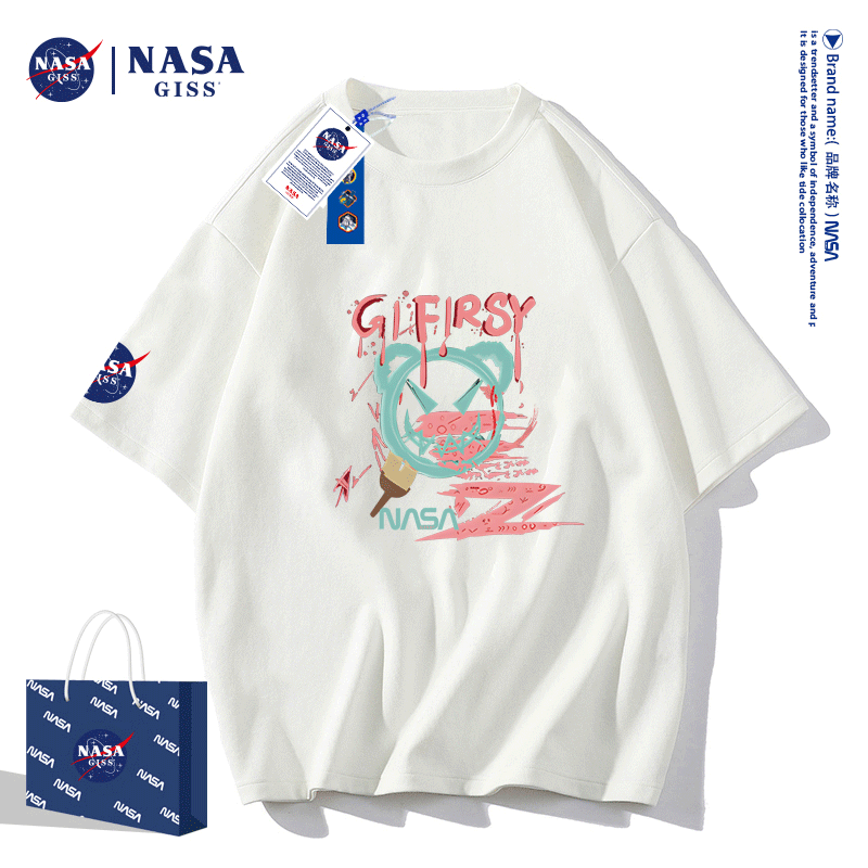 NASA GISS联名款2022新款纯棉T恤男女同款GIF小恶魔8078-JG