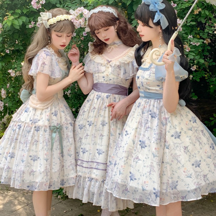 来信与诗·夏日花墙系列｜WP裙子副牌自带胸垫纱撑口袋显瘦洛丽塔裙