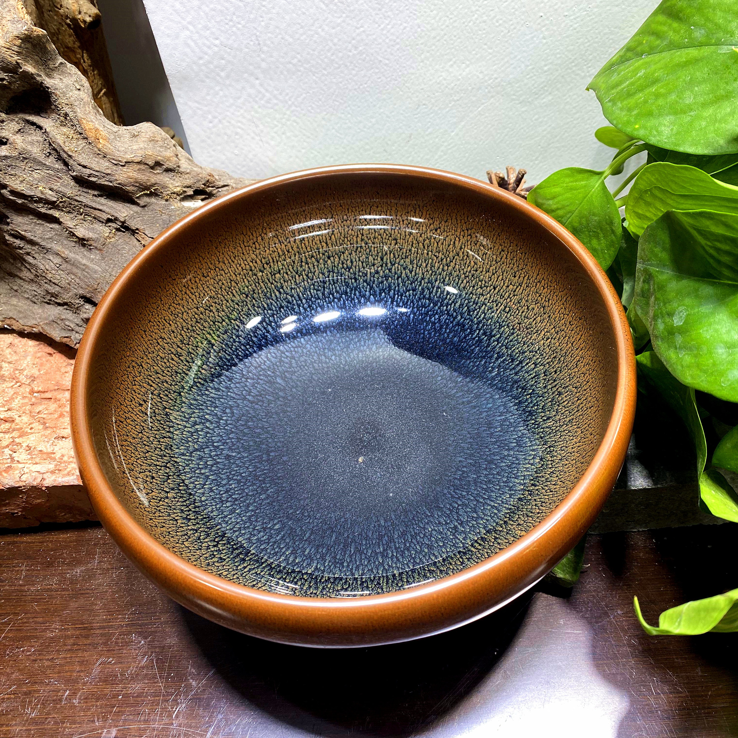 建盏茶洗茶渣缸大摆件鹧鸪斑花纹大口径21厘米