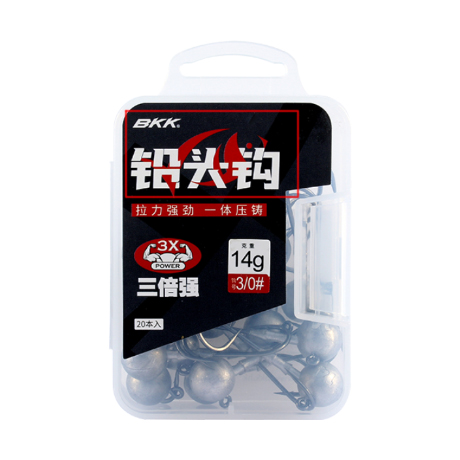 BKK 3倍加强铅头钩9060路亚饵防挂底软饵用钩鲈鱼鳜鱼钓钩