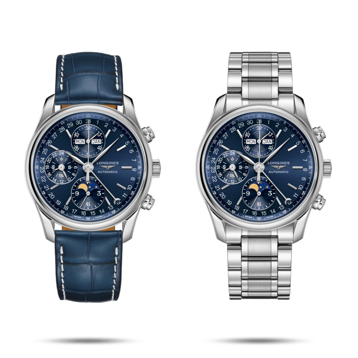 99新 Longines/浪琴 名匠673/机械/蓝盘条丁/表径40mm/男士腕表