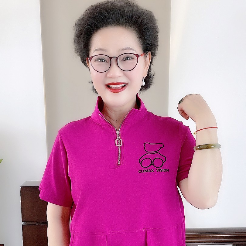 清仓pk009唐姐优选妈妈装气质百搭立领卫衣夏款
