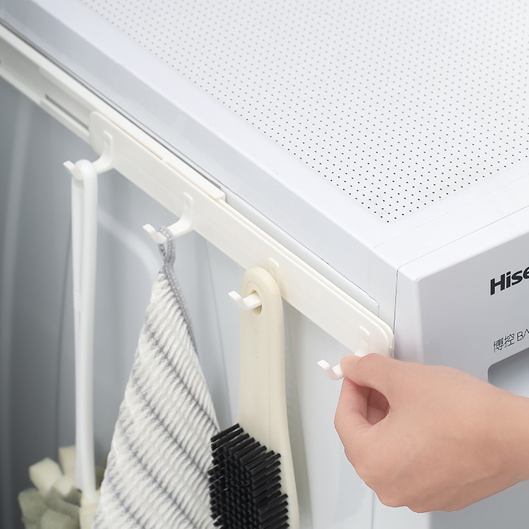 FaSoLa可抽拉挂钩缝隙强力粘胶免打孔门后挂衣架厨房可伸缩粘钩子