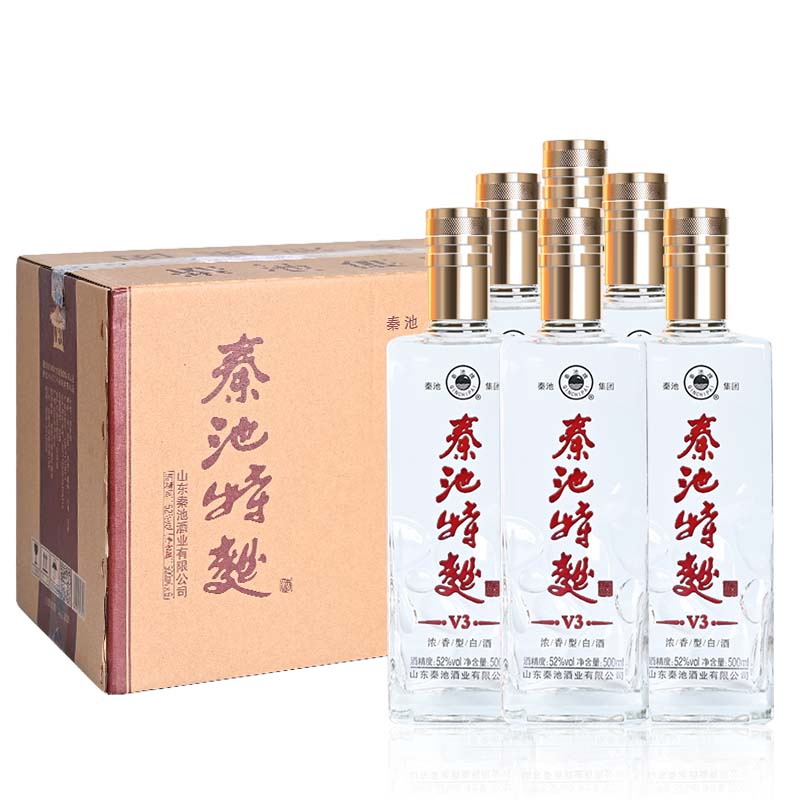 秦池特曲V3【酒厂直发】浓香优级酒纯粮固态发酵整箱6瓶52度500ml
