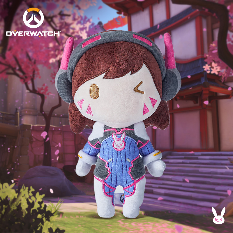 Blizzard暴雪官方游戏周边守望先锋D.Va可爱超萌毛绒公仔