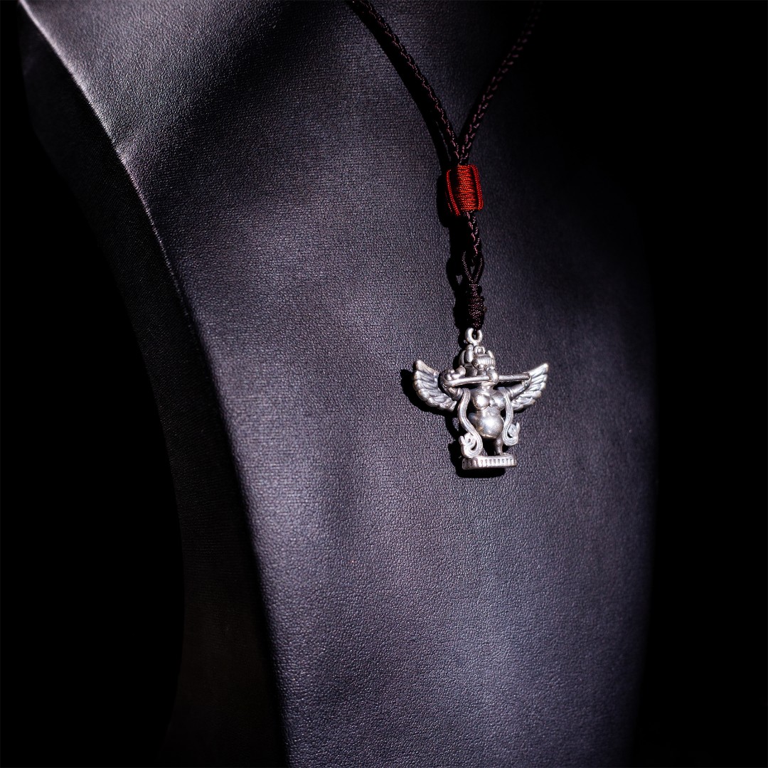 布艺吊坠 大鹏金翅鸟布艺吊坠（仿古银）