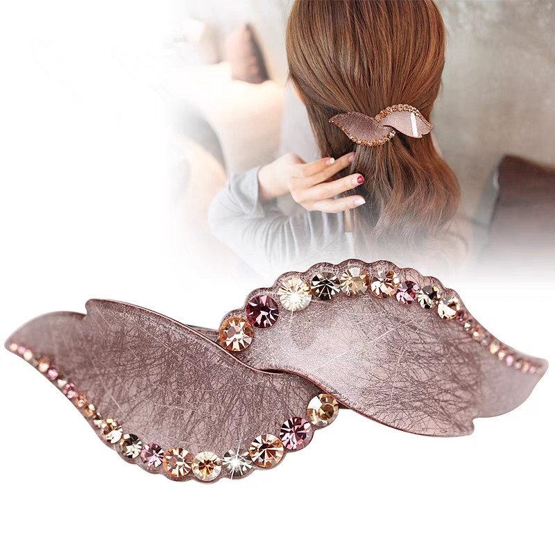 发夹卡子后脑勺叶子一字夹顶夹马尾横夹