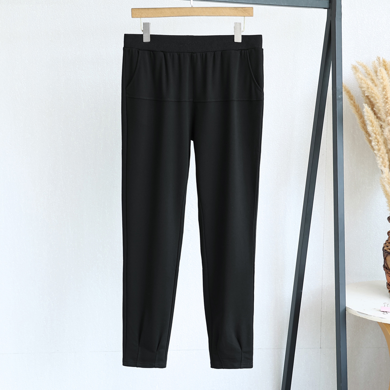 37098K长裤胖mm加大码女装高腰休闲裤子女夏季舒适弹力小脚裤女裤