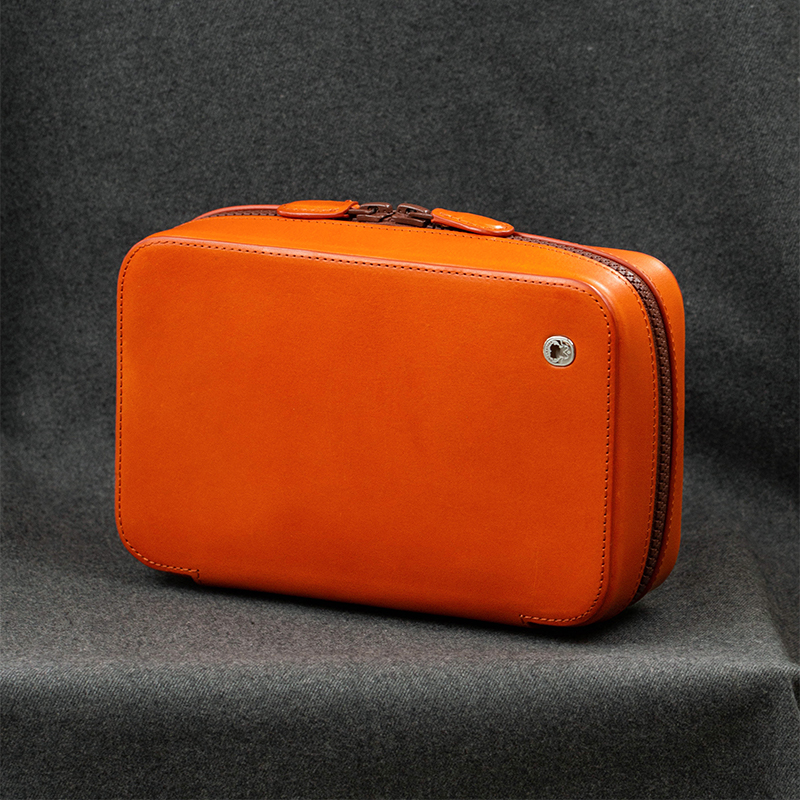 one leather/一皮牛皮烟斗包三支装便携式多功能手工真皮收纳包