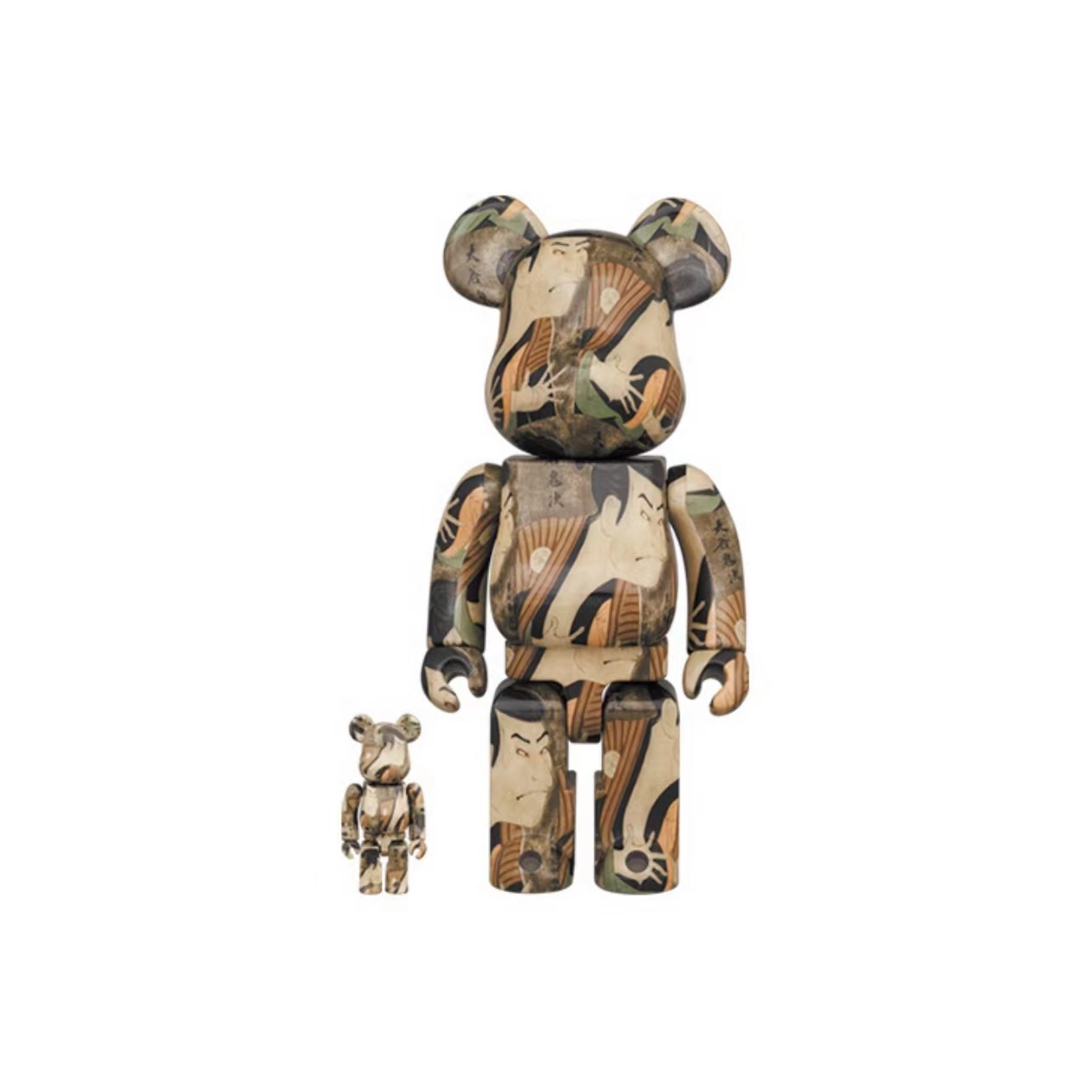 Bearbrick 积木熊浮世绘 东洲斋写乐400%+100%