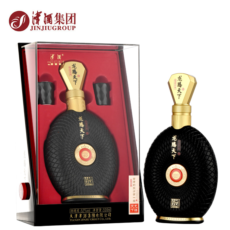 津酒52°龙腾天下浓香型酒（黑）1978白酒纯粮酿造优级送礼52度500ml