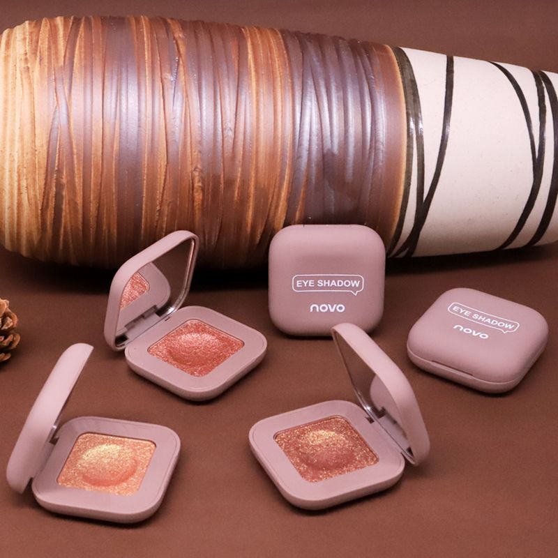 novo眼影盘超火平价单色眼影珠光学生党闪粉防水晶晶亮片土豆泥女
