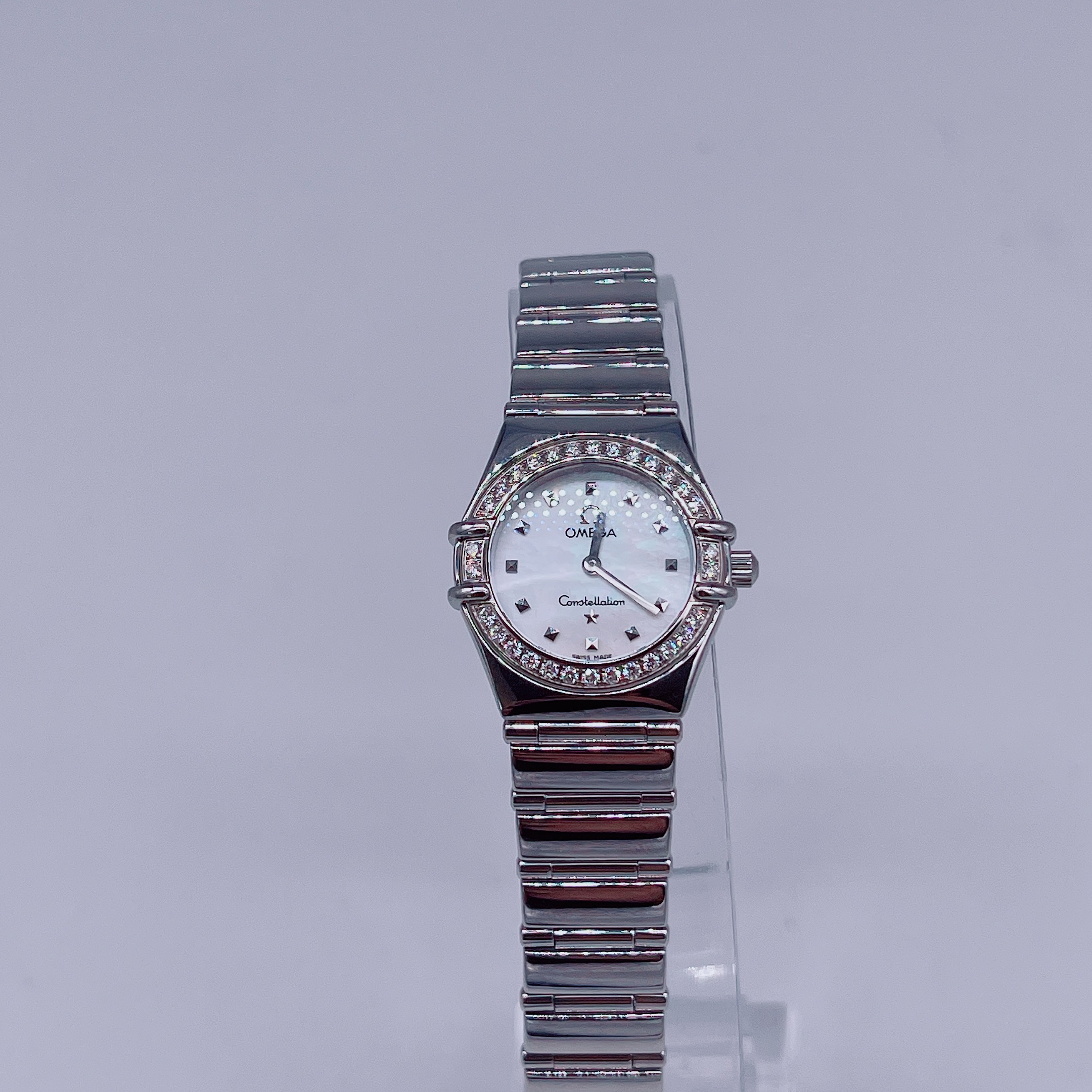 95新 Omega/欧米茄 嘉兴慕时名品，欧米茄星座女表22.5，原钻