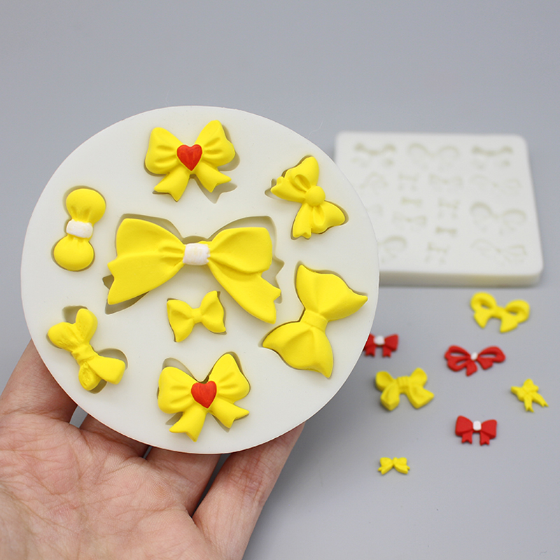 墨叔家蝴蝶结硅胶模具超好翻模图案精致超轻树脂粘土黏土手工翻模