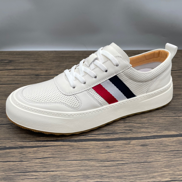 匠非匠夏季新款真皮男板鞋舒适透气休闲百搭