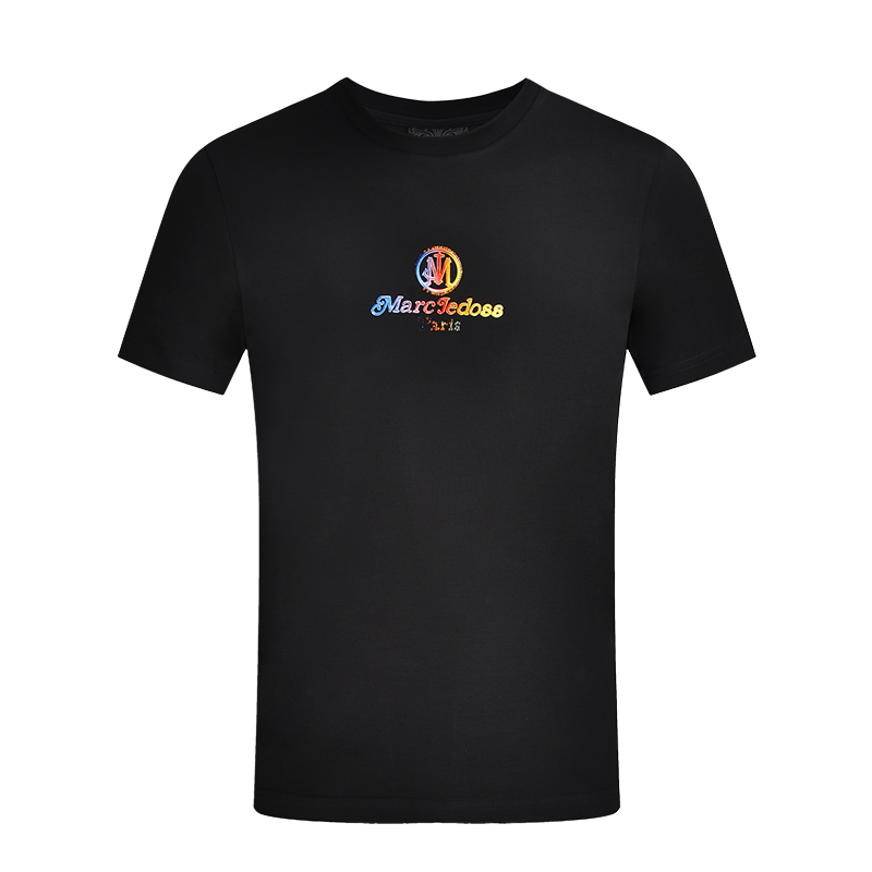 JEDOSS/爵迪斯男装夏季新logo幻彩高绉玻短袖T恤修身玉蝉丝半袖