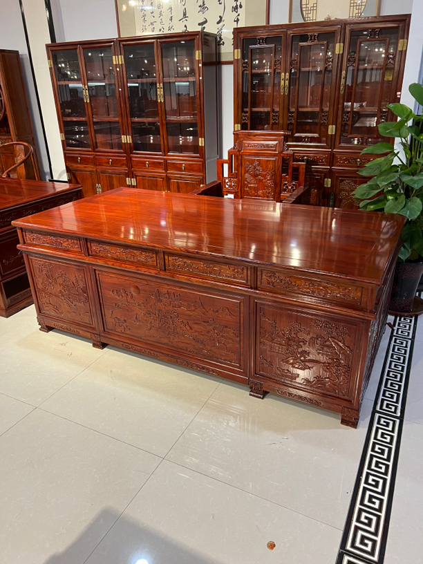 1.8米豪华办公桌 写字台 不是全榆木