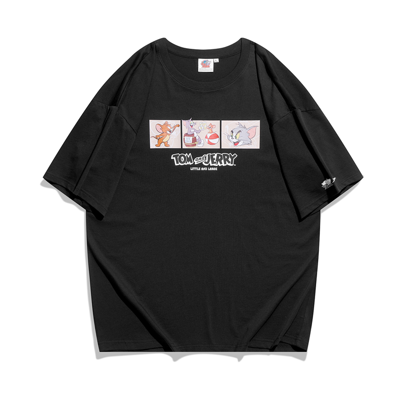【奶茶弟】特步猫和老鼠联名款T恤夏季新款情侣款878227010285