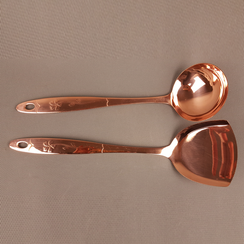 居家鼎纯紫铜锅铲汤勺家用平底炒菜铲子厨具炒勺黄铜锅铲