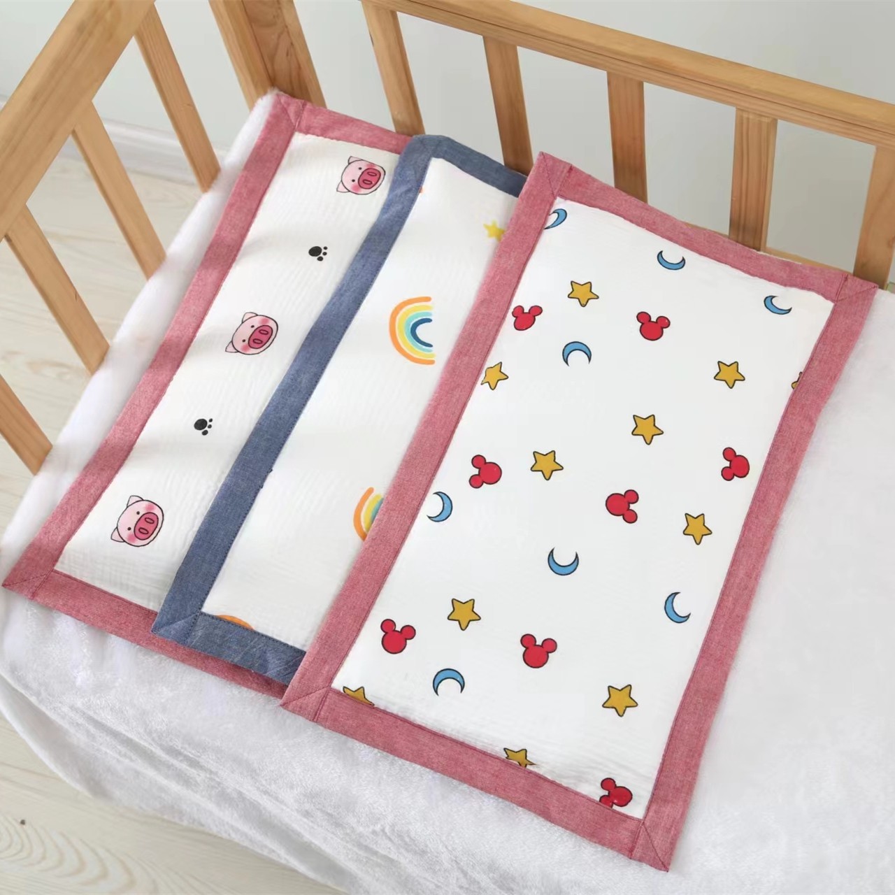 婴儿枕头荞麦壳 0-8岁宝宝纯棉纱布枕新生儿吸汗透气柔软四季通用