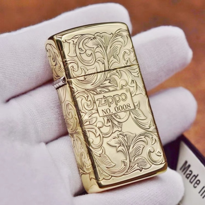 ZIPPO/之宝打火机唐草DIY纤巧窄机五面唐草精雕限量号DYH1X1